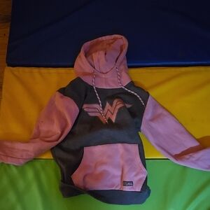 Pink and Gray Wonder Woman Hoodie